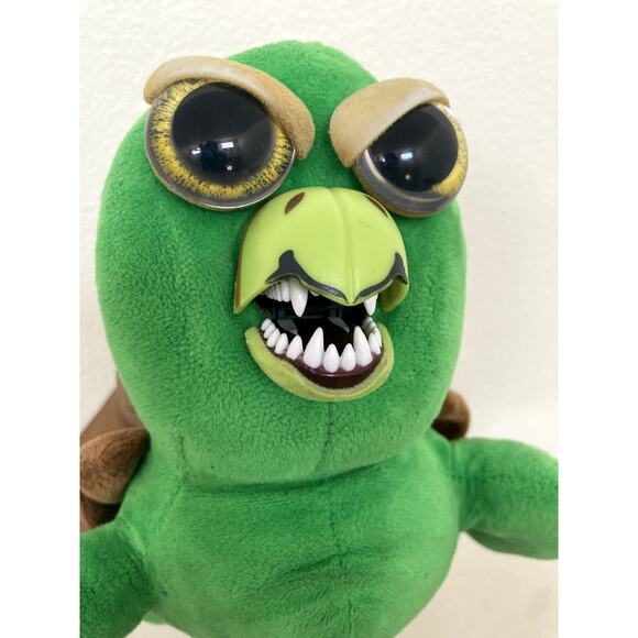 Vintage Feisty Pet sea turtle plush green brown cute angry face 9 inches - Picture 1 of 12
